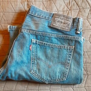 Levi Strauss Light Blue Straight Leg Vintage Style Jeans 34x34